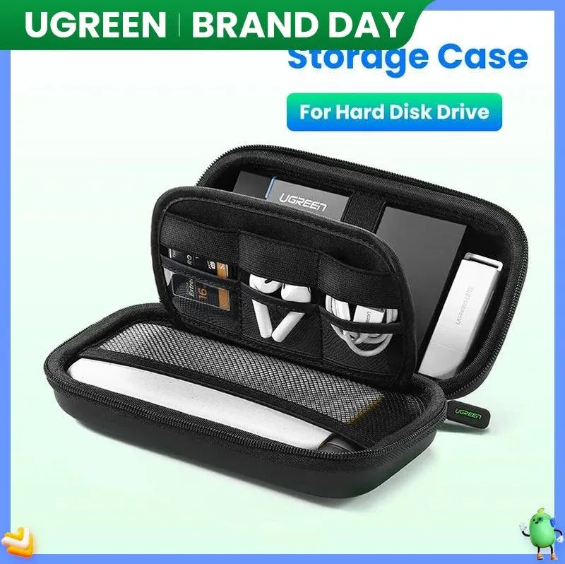 UGREEN Hard Drive Case: Shockproof Portable Storage Bag for Travelers