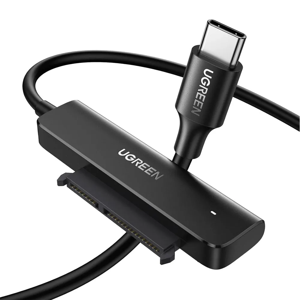 UGREEN SATA III to USB C 3.1 Gen 1 Adapter Cable with 5Gbps Data Transfer Rate for 2.5" SSD & Hard Disk Drive to PC, Desktop Computer, Laptop, TV, etc. - Supports Windows, macOS, Linux, Chrome OS | 70610
