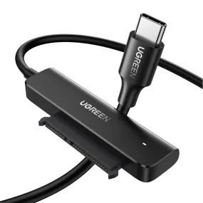 UGREEN SATA III to USB C 3.1 Gen 1 Adapter Cable with 5Gbps Data Transfer Rate for 2.5" SSD & Hard Disk Drive to PC, Desktop Computer, Laptop, TV, etc. - Supports Windows, macOS, Linux, Chrome OS | 70610