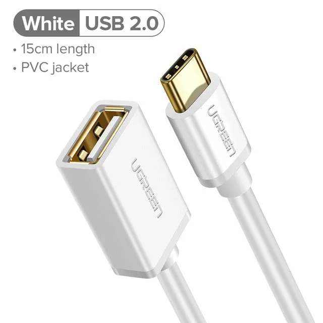 Ugreen USB C to USB Adapter Type C OTG Cable USB C Male to USB 3.0 A Female Cable Adapter for MacBook Pro Samsung S9 USB-C OTG