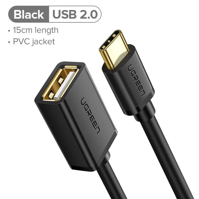 Ugreen USB C to USB Adapter Type C OTG Cable USB C Male to USB 3.0 A Female Cable Adapter for MacBook Pro Samsung S9 USB-C OTG