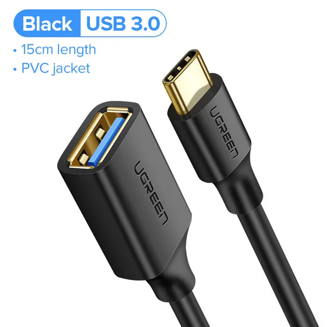 Ugreen USB C to USB Adapter Type C OTG Cable USB C Male to USB 3.0 A Female Cable Adapter for MacBook Pro Samsung S9 USB-C OTG