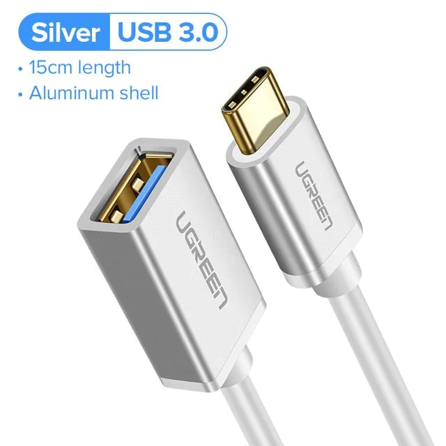 Ugreen USB C to USB Adapter Type C OTG Cable USB C Male to USB 3.0 A Female Cable Adapter for MacBook Pro Samsung S9 USB-C OTG