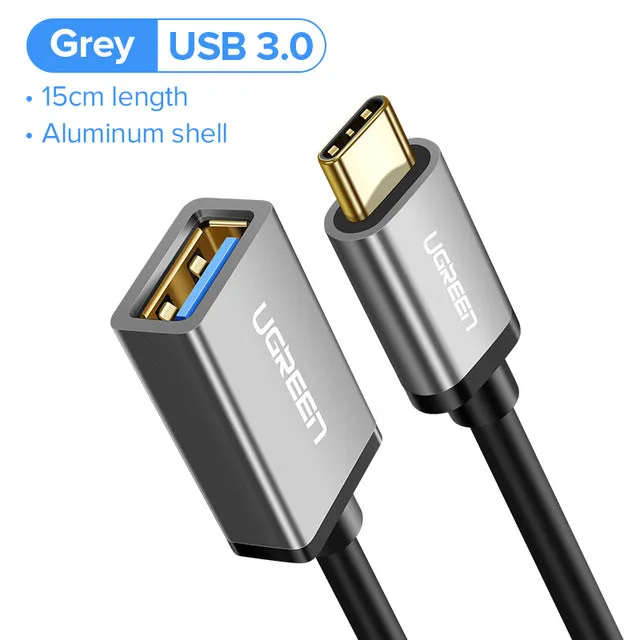 Ugreen USB C to USB Adapter Type C OTG Cable USB C Male to USB 3.0 A Female Cable Adapter for MacBook Pro Samsung S9 USB-C OTG