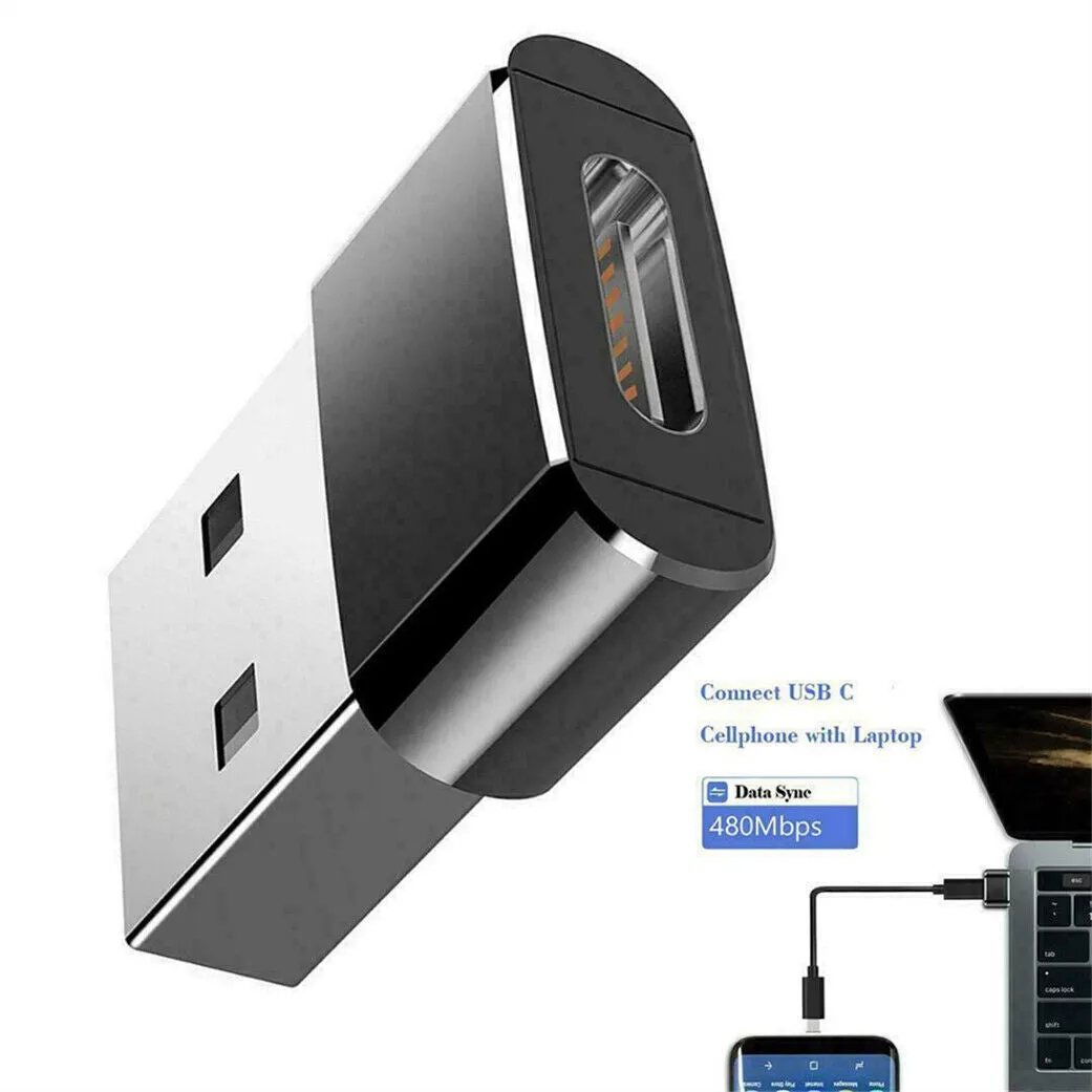 USB 2.0 Type C Female to USB A Male Adapter Converter