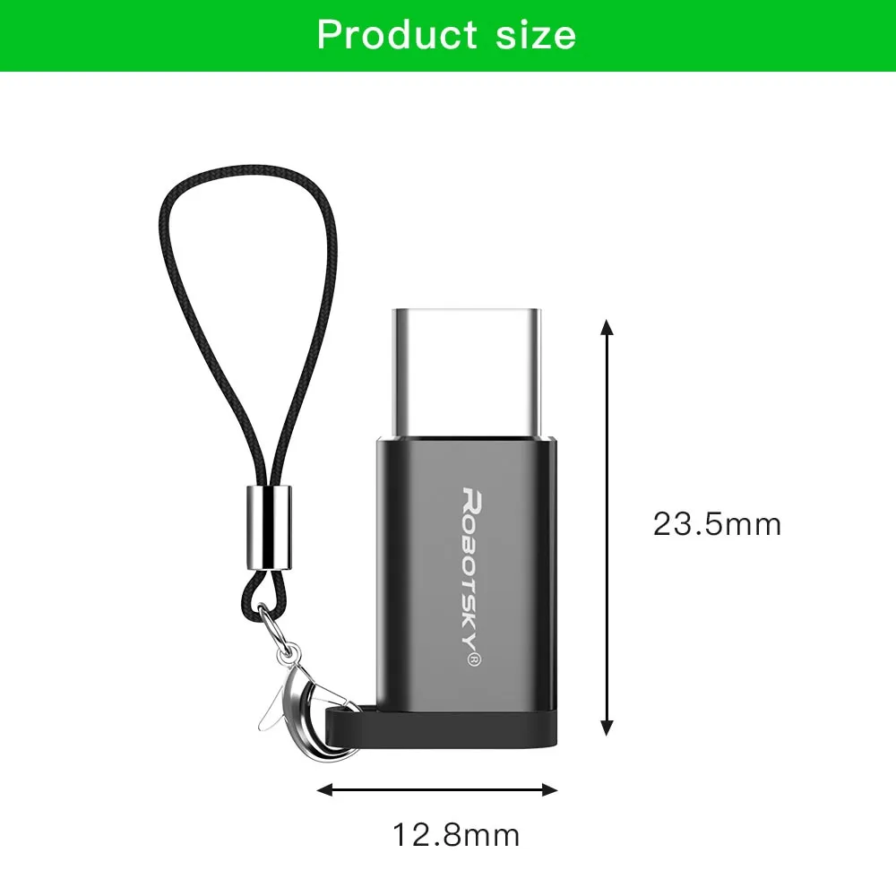 USB Type-C Male to Micro USB Female Adapter