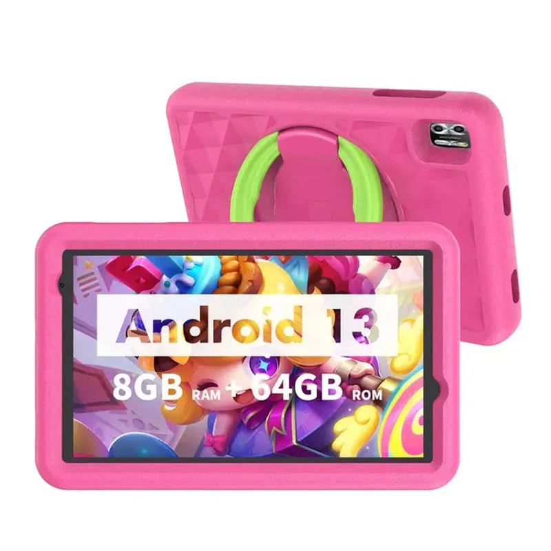 VASOUN Kids Tablet 8 Inch, Android 13 Quad Core, 8Gb(4 4Expand)Ram 64Gb ROM, 5000Mah, Dual Camera, Wifi, Parental Control