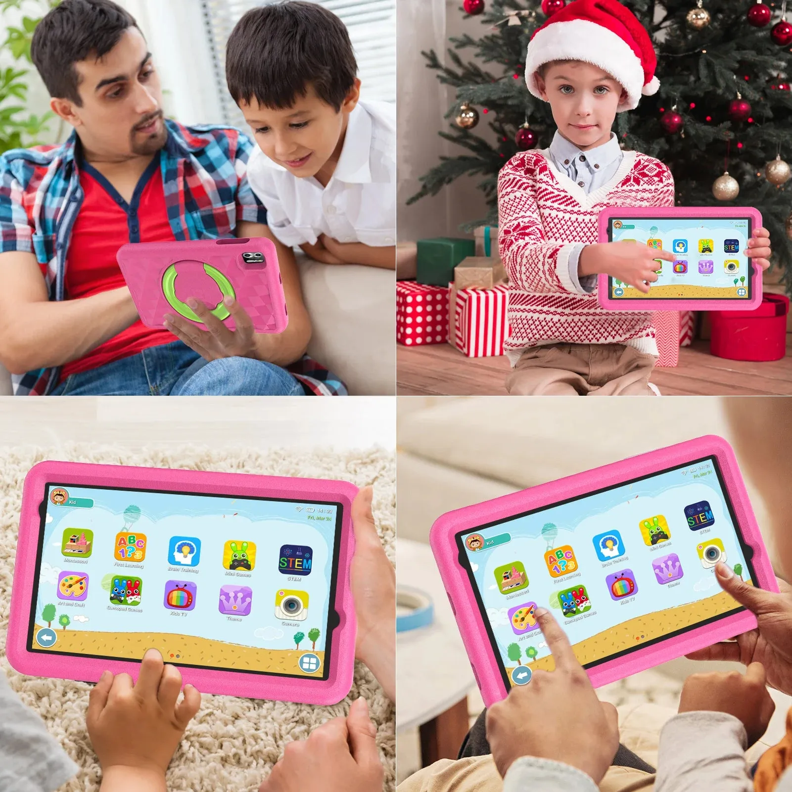 VASOUN Kids Tablet 8 Inch, Android 13 Quad Core, 8Gb(4 4Expand)Ram 64Gb ROM, 5000Mah, Dual Camera, Wifi, Parental Control