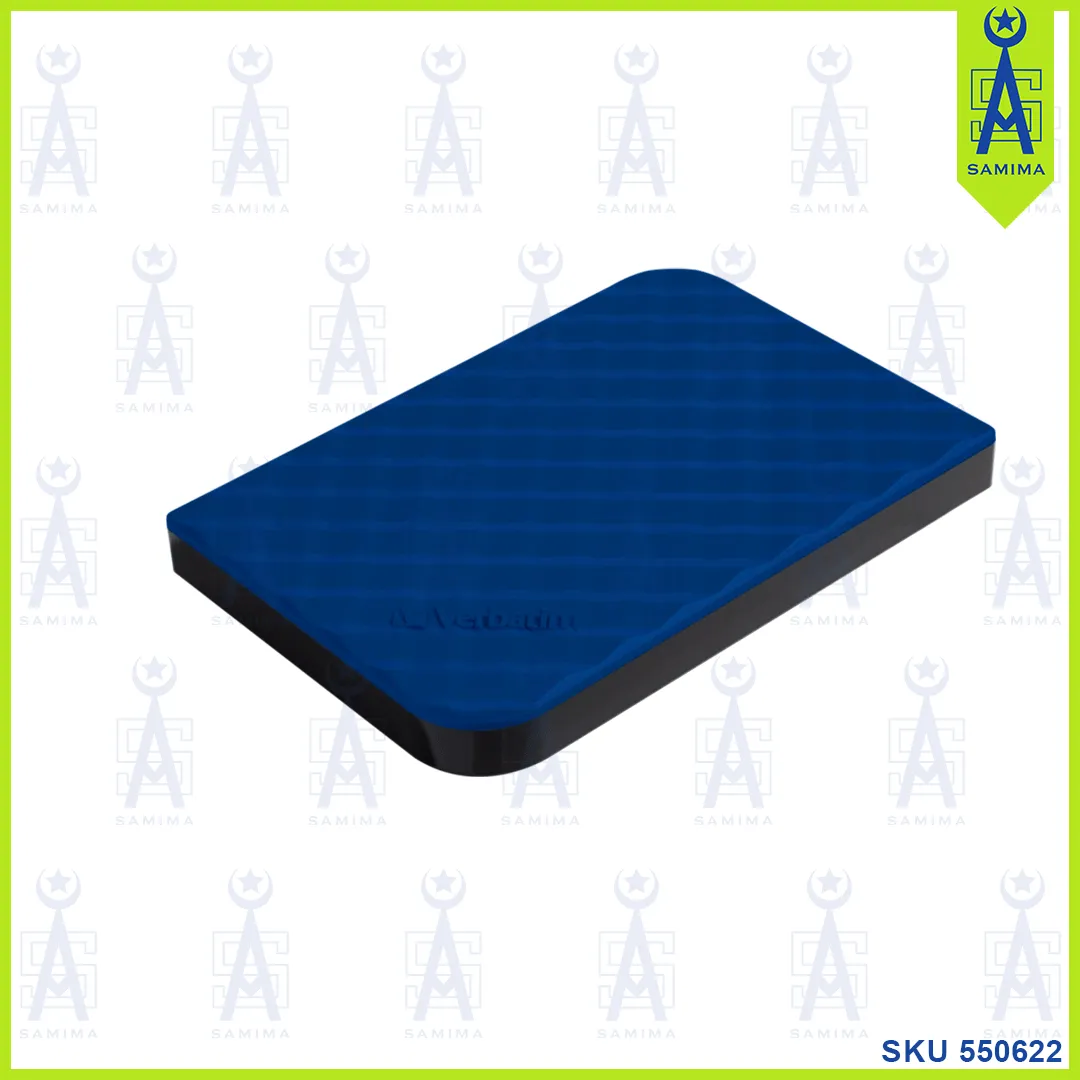 VERBATIM 1TB BLUE PORTABLE EXTERNAL HARD DRIVE
