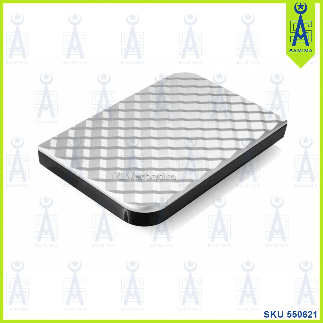VERBATIM 1TB SILVER PORTABLE EXTERNAL HARD DRIVE