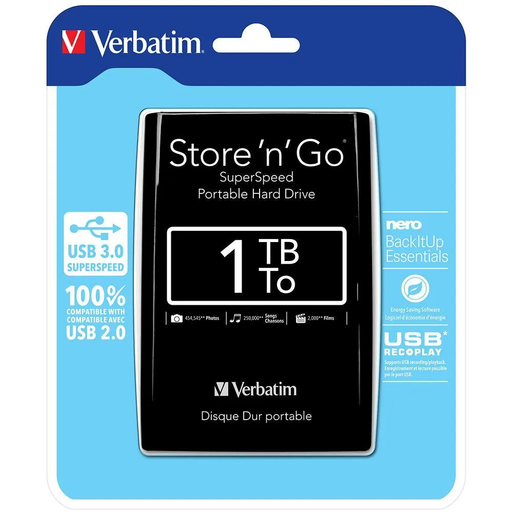 Verbatim Mobile Hard Drive 1Tb