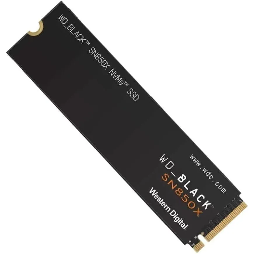 WD_BLACK SN850X 1TB PCIe Gen4 NVMe M.2 Gaming SSD, 7300 MB/s Read, 6300 MB/s Write