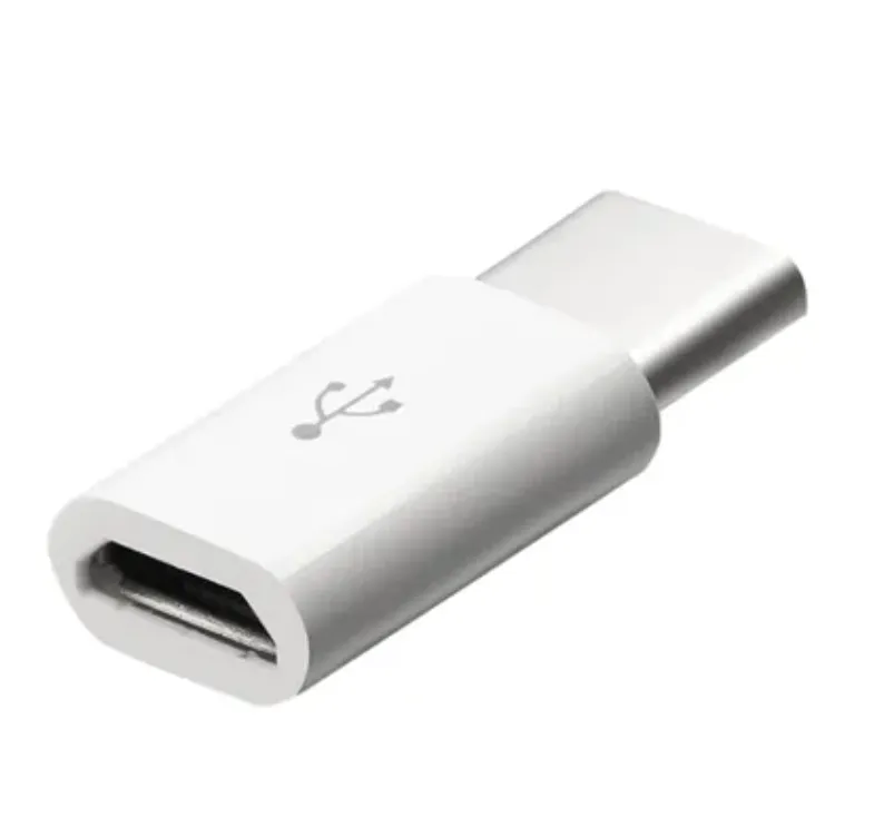 White Micro to Type C Charger Connectors Type-c Adapter